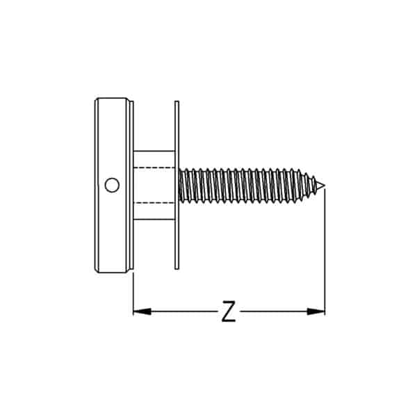 Modern Button Head with Lagscrew