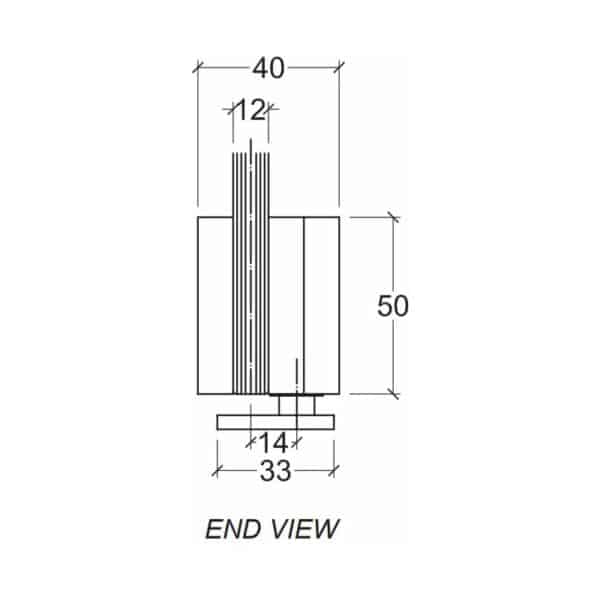 Casma Top & Bottom Patch/Pivot Set to suit 8/10/12mm Glass (CAS.12790)