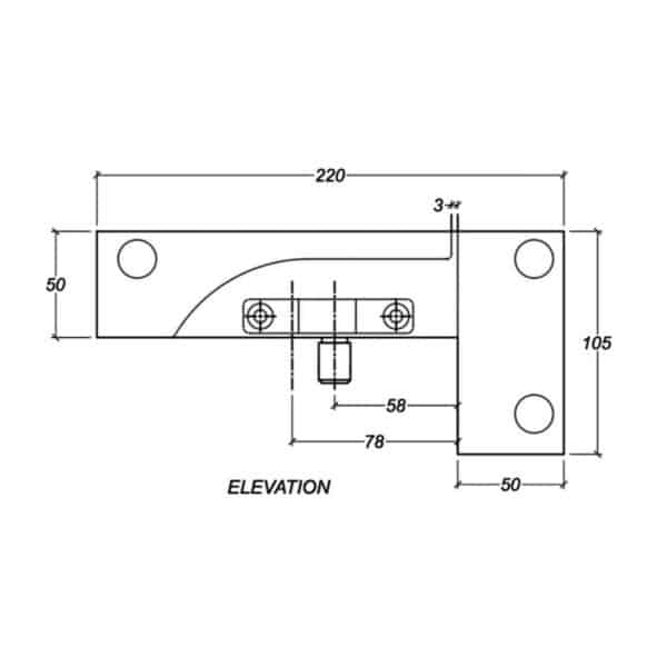 Casma Transom Jamb Pivot Patch (CAS.44400)