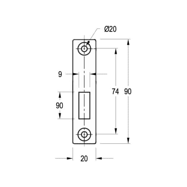 Crest Glass to Wall Sliding Door Privacy Latch (CPL1-H)
