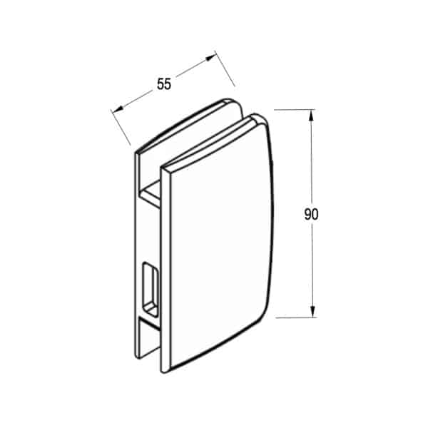 Crest Glass to Glass Sliding Door Privacy Latch (CPL2-H)