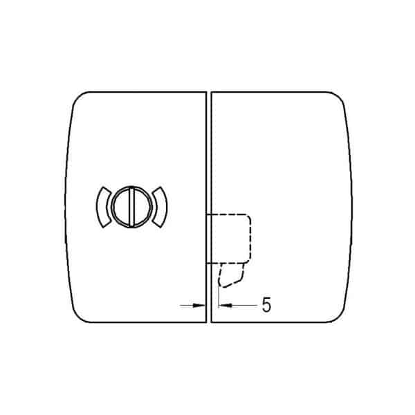 Crest Glass to Glass Sliding Door Privacy Latch (CPL2-H)