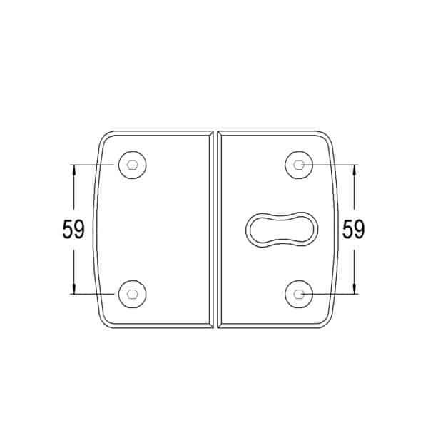 Crest Glass to Glass Sliding Door Privacy Latch (CPL2-H)