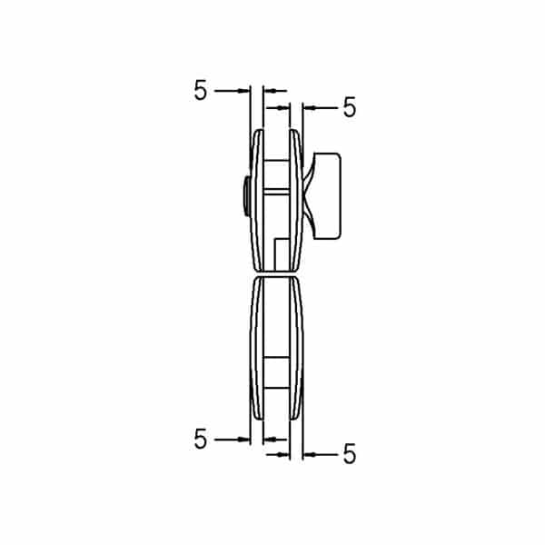 Crest Glass to Glass Sliding Door Privacy Latch (CPL2-H)