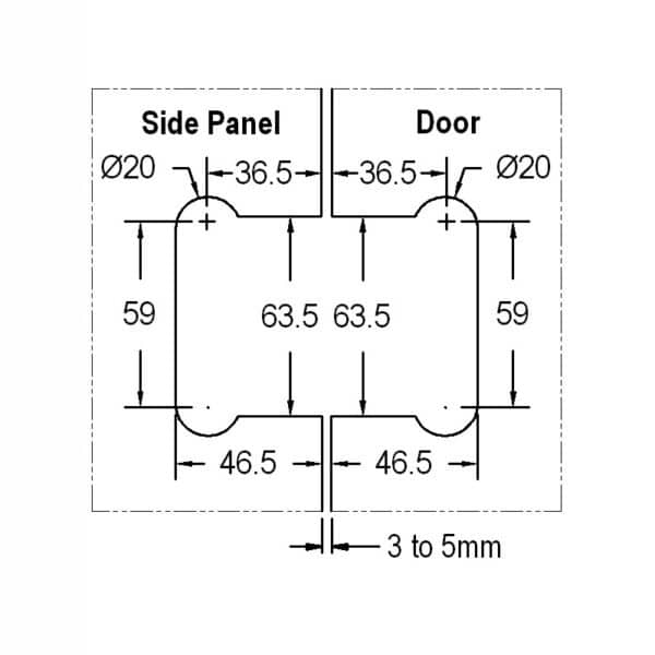 Crest Glass to Glass Sliding Door Privacy Latch (CPL2-H)