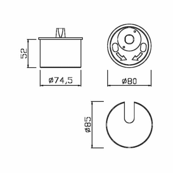 GFS Round K Hold Open Floor Spring for E08C01 Bottom Patch Fitting (E08R00)
