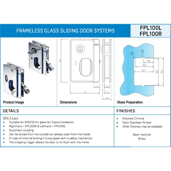 GFS T-Lock & Wall Keeper (FPL100...)