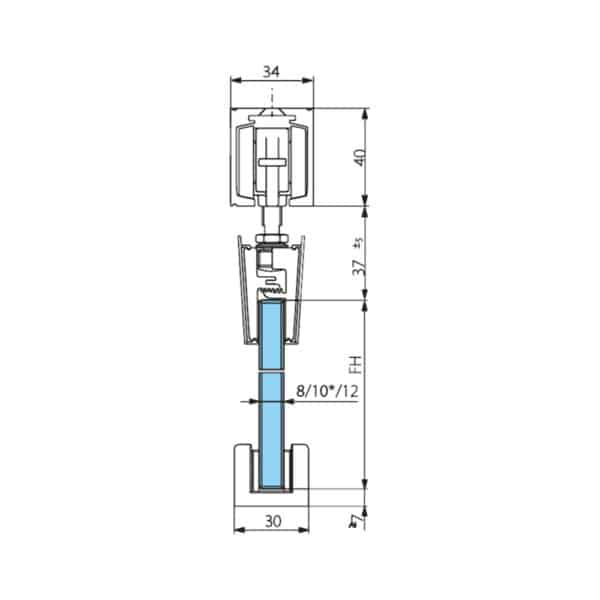 GEZE Perlan 140 Ceiling Mount Kit (GP140C-...)