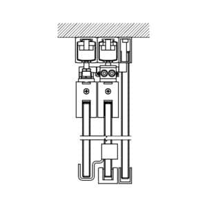 Modern Telescopic 2 Door Ceiling Mount Kit with Fixed Panel (GPT2+1-...)