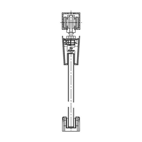 GEZE Rollan 80 Sliding Glass Door - Ceiling Mount Kit (GR80C-...)