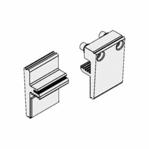 GEZE Perlan End Glass Clamping Plate Set
