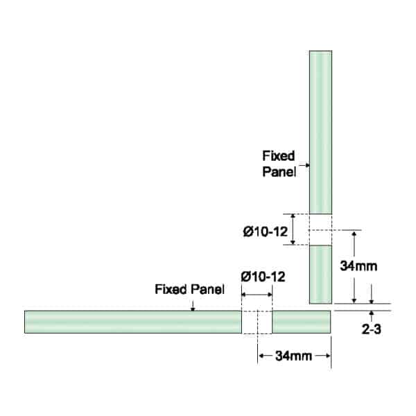 GCC 90° Glass to Glass Connector