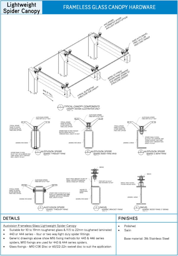 Modern Light Weight Spider Canopy