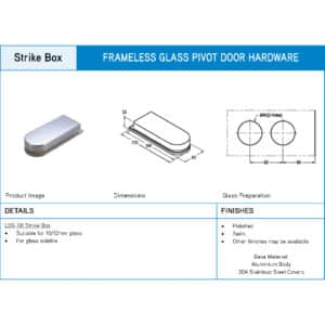 Modern Strike Box for Glass Sidelite