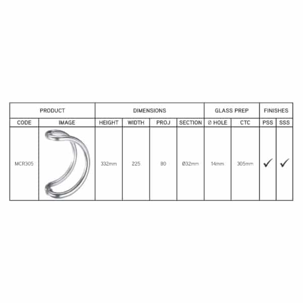 Modern Half Circle Handle (MCR305)