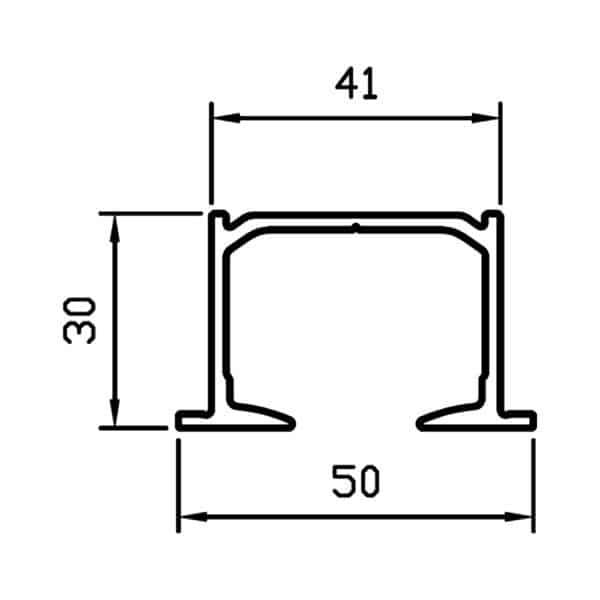 Modern MF120 Sliding Glass Door - Ceiling Mount Kit (MF120-...)