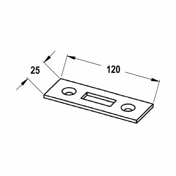Wall Keeper for Modern MP200H Sliding Door Hook Patch Lock (MK240H)