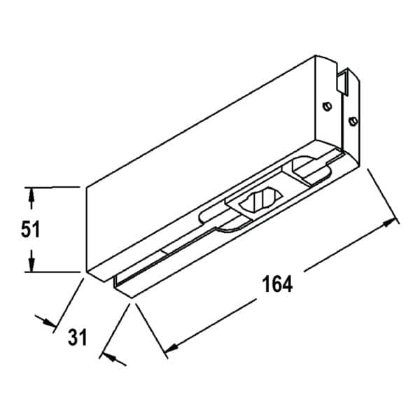Modern Offset Bottom Patch Fitting (MP10-OS)