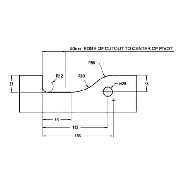 Modern Offset Bottom Patch Fitting (MP10-OS)
