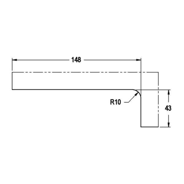 Modern Bottom Corner Tongue Patch Lock (MP100)