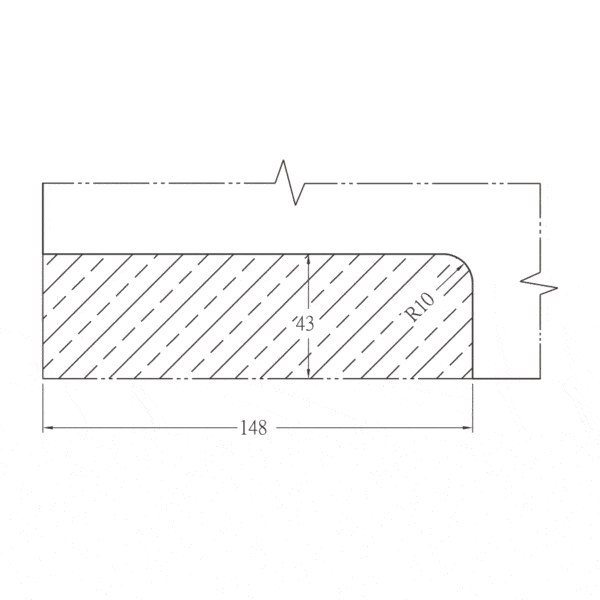 Modern Bottom Corner Pin Patch Lock (MP100P)