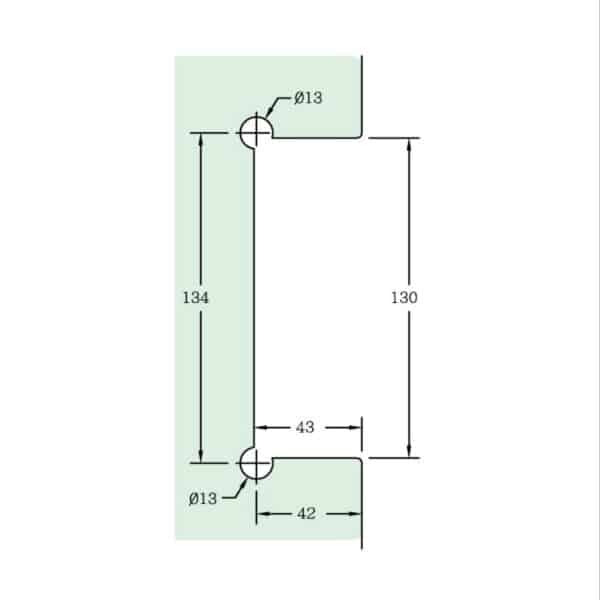 Modern Sliding Door Hook Patch Lock (MP200H)