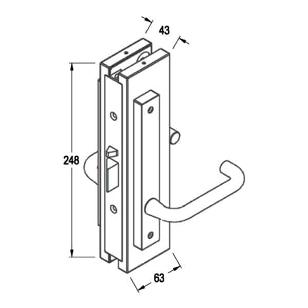 Modern Heavy Duty Lever Patch Lock (MP3582/S2-E)
