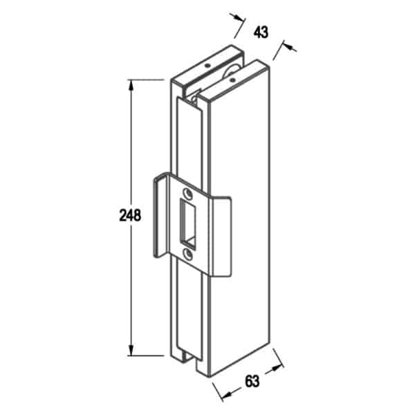 Modern Heavy Duty Patch Lock Glass Keeper (MP3582/S2-K)