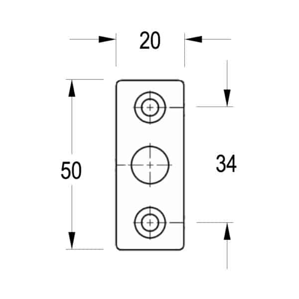 Modern Slide-On Glass to Wall/Floor Patch Lock (MP65)