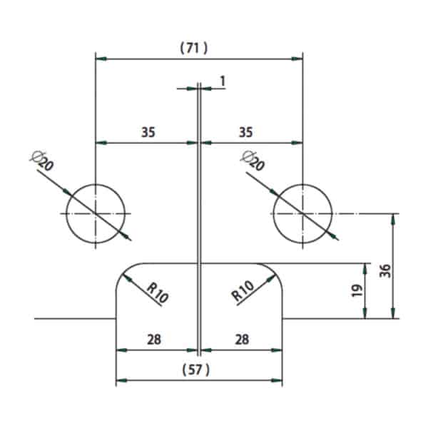 Modern 2 Panel Glass to Glass Patch Fitting (MP84)