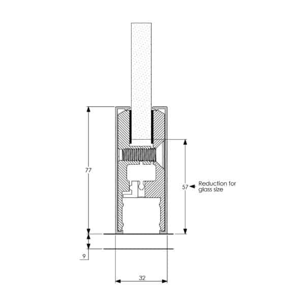 Modern Locking Top Pivoting Door Rail (MR40-...)
