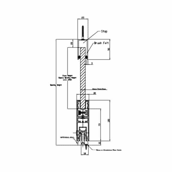 Modern MRS Ceiling Mount Kit for One Door (MRS...)