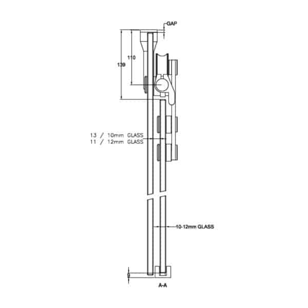 Ceiling Mounting Bracket for Modern Tube Slider (MTSCB)