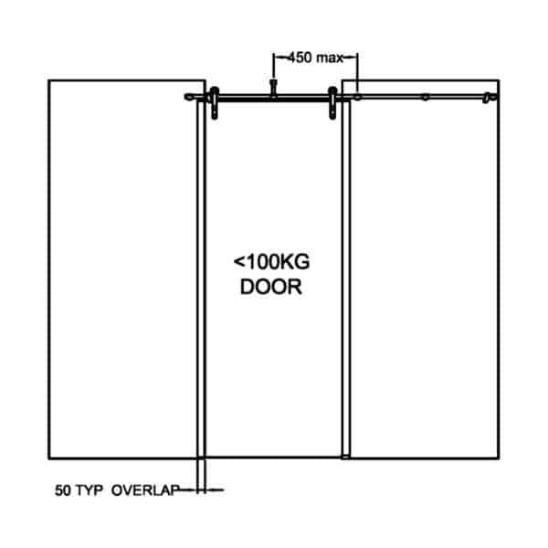 Ceiling Mounting Bracket for Modern Tube Slider (MTSCB)