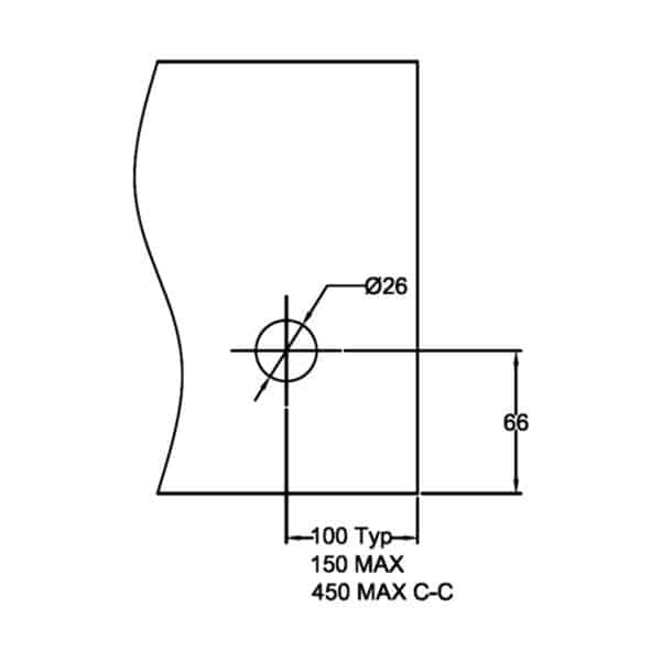 Modern Tube Slider - Glass Mount Kit for Two Fixed & One Highlite Panel (MTSG-2-...)
