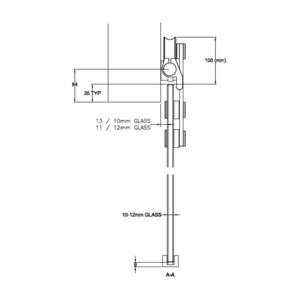 Modern Tube Slider - Wall Mount Kit (MTSW-...)
