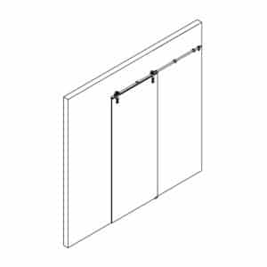 Additional Door Hardware Kit for Modern Tube Slider (MTS.DK)