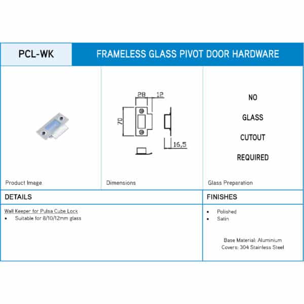 GFS Pulsa Cube Lock Wall Keeper (PCL-WK)