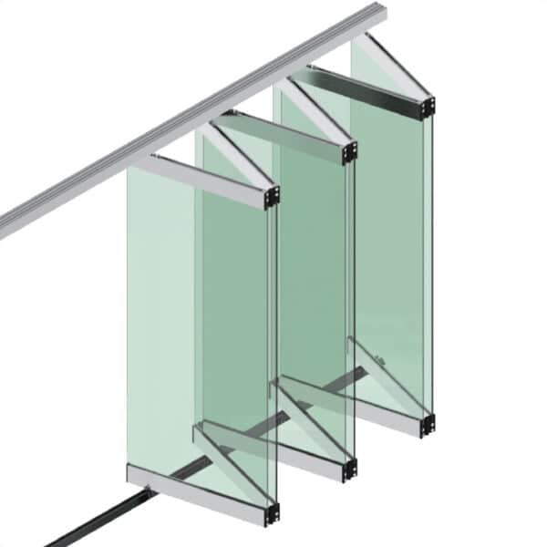 GCC Folding Glass Door System - Rail Type