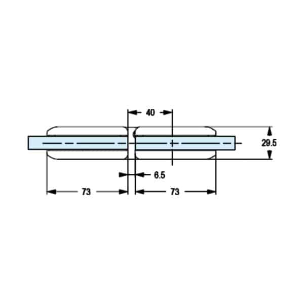 Biloba Hold Open Glass to Glass Hydraulic Hinge Set (19-SH/073)