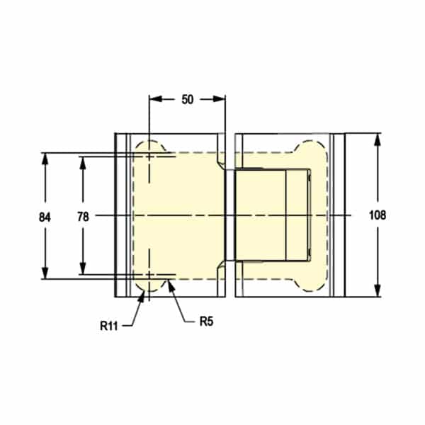 Biloba Hold Open Glass to Glass Hydraulic Hinge Set (19-SH/073)