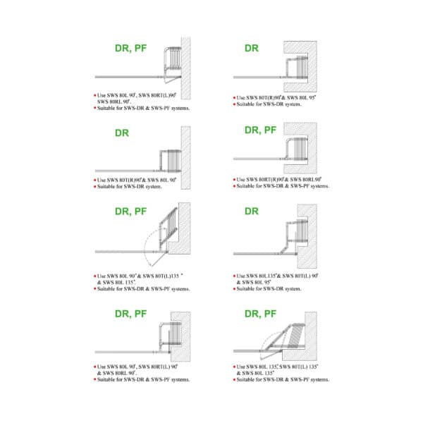 GCC Stacking Glass Door System - Rail Type