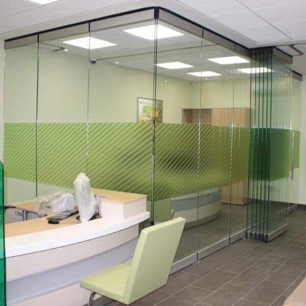 GCC Stacking Glass Door System - Rail Type