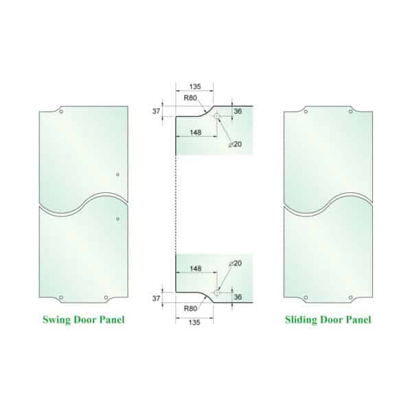 GCC Stacking Glass Door System - Patch Type