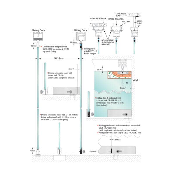 GCC Stacking Glass Door System - Patch Type