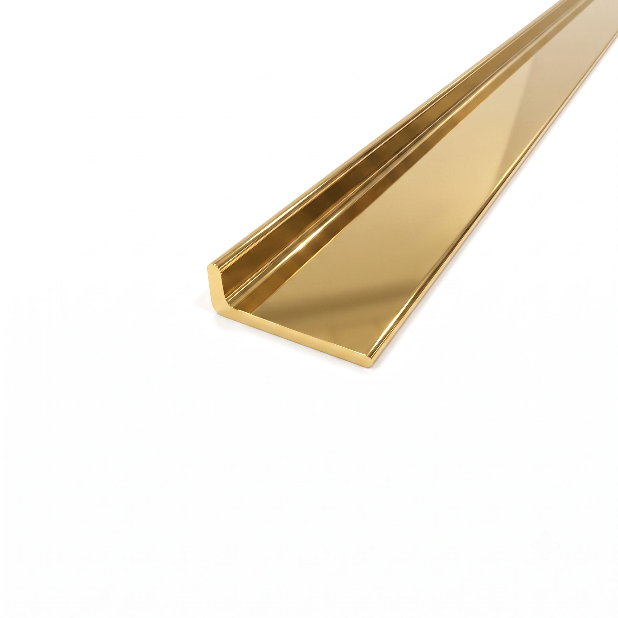 Modern Aluminium Angle Section in Polished Gold (AS6 G)