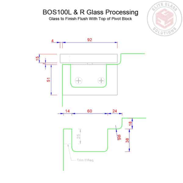 Boston 100 Pivot with Right Handed 90° Mounting Bracket