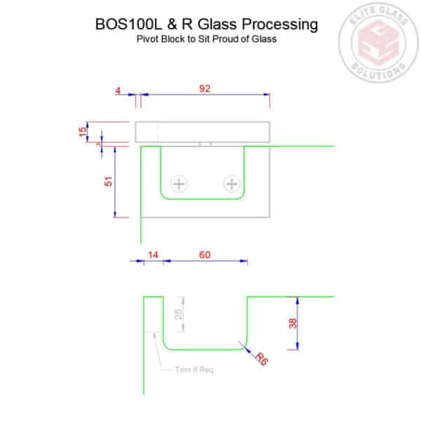Boston 100 Pivot with Right Handed 90° Mounting Bracket