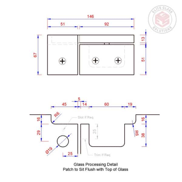 Boston 100 Pivot with Inline Panel Mounting Bracket (BOS100GG)
