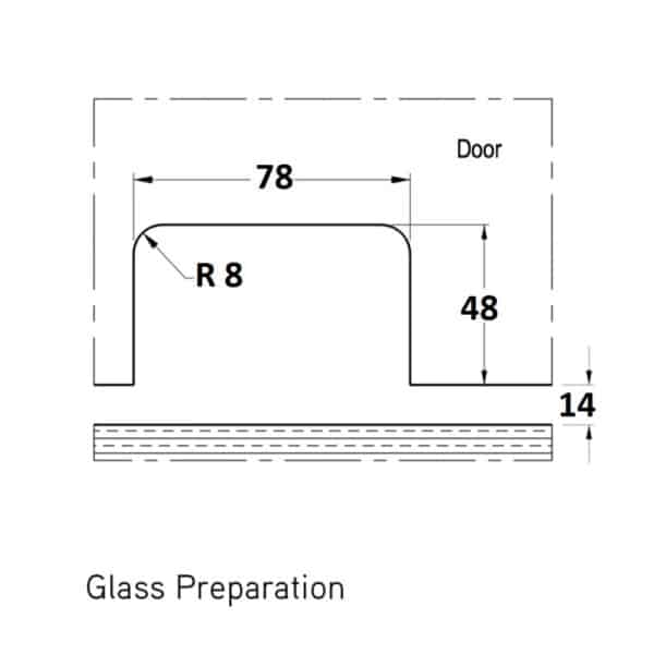 Modern/Elite Super Heavyweight Frameless Glass Shower Door Pivot (MFP1-SH/BOS300)